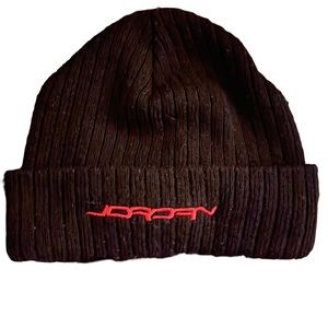 Nike Air Jordan Jumpman Black Visor Snow Beanie Hat